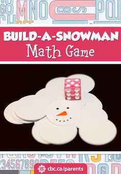 build - a - snowman math game for kids to play with the numbers and letters