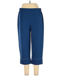 JM Collection Dress Pants Size: Large Blue Bottoms - new. 90% POLYESTER, 10% SPANDEX, Capri, High Rise | JM Collection Dress Pants - High Rise: Blue Bottoms - Size Large Petite Second Hand Clothes, Thrift Store, Dress Pants, Dress Collection, Womens Bottoms, Fun Things To Do, Spandex, Pants, Blue