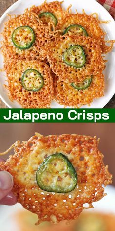 jalapeno crispes on a white plate