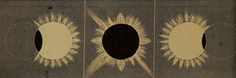 an old book with three different types of sun