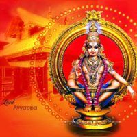 an image of the god sitting on top of a golden object with red and yellow background