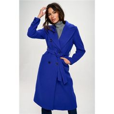 Nwt Vegan Wool Coalition La Double-Breasted Longline Coat With Belt, Pockets Features: Belted, Pockets Closure Type: Double-Breasted Material Composition: 100% Vegan Wool Care Instructions: Machine Wash Cold. Tumble Dry Low. Ready For Chilly Weather? This Royal Blue Double-Breasted Longline Belted Coat Has You Covered! A Sophisticated And Stylish Outerwear Option, The Double-Breasted Design Adds A Timeless And Elegant Touch. It Features A Belt That Cinches The Waist For A Flattering Silhouette. Blue Belted Double-breasted Outerwear, Chic Blue Pea Coat With Lapel Collar, Blue Fitted Pea Coat For Office, Fitted Blue Pea Coat For Office, Trendy Blue Double-breasted Outerwear, Fitted Blue Pea Coat For Spring, Blue Fitted Pea Coat For Spring, Chic Blue Pea Coat With Double Button Closure, Spring Blue Pea Coat For Office