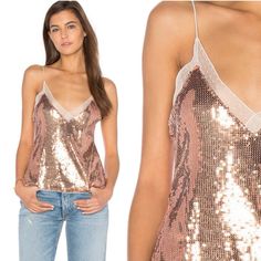 Brand New With Tags. Glamorous Sequined Spaghetti Strap Camisole, Flirty Fitted V-neck Camisole, Feminine Seamless V-neck Camisole, Pink Lace V-neck Camisole, Stretch Lace Top, Fitted Sequin V-neck Camisole, Chic Tank Tops, Blue Cami, Free People Tank Top