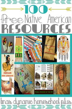 an image of native american resources with text overlay that reads 100 free native american resources