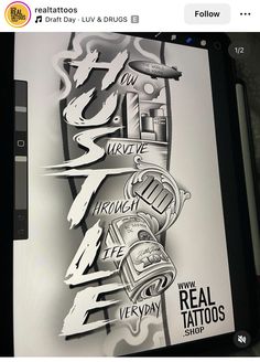 an advertisement for real tattoos on the screen