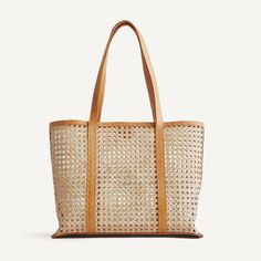 The perfect summer tote. Handcrafted in cane rattan and leather. Features a structured base, buttery soft shoulder straps, and magnetic closure. Wear it as your everyday tote or vacation bag. Vacation Bag, Summer Tote, Everyday Tote, Woven Rattan, Bags Travel, Sun Kissed, Medium Bags, Womens Tote, Accessories Branding