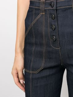 Cinq A Sept Long Benji Cotton Jeans - Farfetch Cinq A Sept, Cotton Jeans, Printed Denim, Denim Design, Sewing Clothes, Fashion Details, Jean Outfits, Nice Dresses, Personal Style