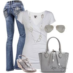 Fearless and free, created by keri-cruz on Polyvore Jeans Casual, Style Outfits, Look Chic, Look Cool, Spring Outfits, Stylish Outfits