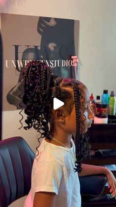 𝐔𝐍𝐖𝐑𝐈𝐓𝐓𝐄𝐍𝐒𝐓𝐔𝐃𝐈𝐎𝐒 | Stylist & Trainer on Instagram: "My nieces get the best of the best🤭. Boho knotless kid friendly❤️‍🔥 @ladiqia @darealruby  - - - - #kidfriendly #kidhairstyles #explore #boho #knotlessbraids #knotlessboxbraids #kid #hairstylist #braids #braider" Boho Kids Braids, Kids Boho Knotless Braids, Boho Braids For Kids, Kids Boho Braids, Kids Knotless Box Braids, Kids Hairstyles Black, Toddler Braid Styles, Kids Style Hair