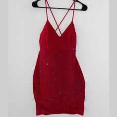 Product Details Brand: Windor Use: Never Worn Color: Red Condition: Good Size Details Small: 2-4, 3-5 Bust: 32-34 Hips: 36-38 Waist: 26-28 Fit & Features Sleeveless, Scoop Neck, Spaghetti Straps Bodycon Silhouette Front Slit Accent Mini-Length Hem Textured Knit Fabric, Knit Lining At The Bust, Moderate Stretch Glitter May Transfer Runs True To Size Materials & Care 95% Polyester, 5% Spandex Hand Wash Cold. Do Not Bleach. Low Iron. Red Leather Dress, Light Blue Mini Dress, Skater Skirt Dress, White Skater Skirt, Sparkle Mini Dress, Blue Dress Short, Dress Tight, Light Blue Shorts, Windsor Dresses