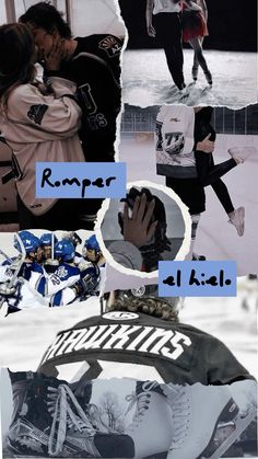 the collage shows several different sports related images