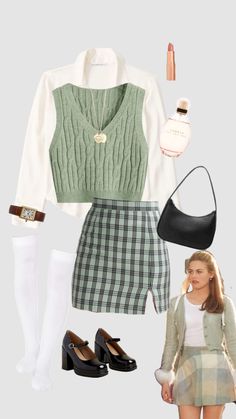 90s Beauty, Outfit Cute, Inspo Outfit, Retro 90s, Clueless, Cut Out, Skirt