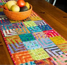 there is a table with some fruit on it and tape around the placemats