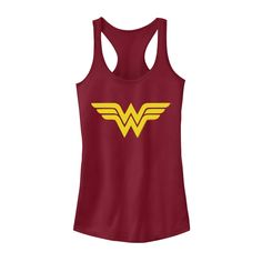 Celebrate one of the strongest superheroes of all-time with this awesome Juniors' DC Comics Wonder Woman Classic Logo Tank Top. In scarlet. Celebrate one of the strongest superheroes of all-time with this awesome Juniors' DC Comics Wonder Woman Classic Logo Tank Top. In scarlet. Scoopneck SleevelessFABRIC & CARE Cotton, polyester Imported Machine wash Size: X Small. Color: Red. Gender: female. Age Group: kids. Pattern: Graphic. Dc Comics Women, Women Ties, Kids Pattern, Classic Logo, Pattern Graphic, Justice League, Racerback Tank Top, Racerback Tank, Scarlet