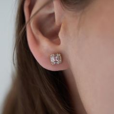 These 14K Gold princess cut earrings are set with baguette crystals and a Pink center stone. Great gift for October birthdays! 14K Gold Pink CZ crystals, Baguette Crystals Hypoallergenic, Lead and Nickel free Diameter 7mm #ES162 gemstone-deco-studs-pink-sapphire-14k-gold gemstone-deco-studs-ruby-14k-gold gemstone-deco-studs-white-zirconia-14k-gold gemstone-deco-studs-blue-zircon-14k-gold gemstone-deco-studs-emerald-14k-gold Wedding Diamond Earrings With Emerald Cut Baguettes, Wedding Baguette Diamond Earrings Emerald Cut, Wedding Emerald Cut Baguette Diamond Earrings, Wedding Emerald-cut Baguette Diamond Earrings, Baguette Cut Diamond Earrings For Gift, Baguette Cut Diamond Earrings As Gift, Gift Baguette Cut Diamond Earrings, Princess Cut Earrings, Princess Cut Gold