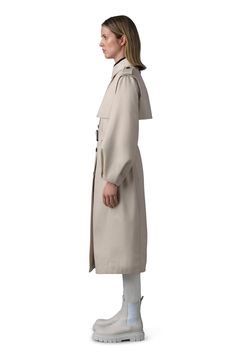 Timeless for a reason, this trench coat comes in water-repellent twill, with a relaxed, layer-friendly fit and era-hopping appeal. 46 1/2" length Front button with hook-and-eye closure Storm flap Removable belt Back vent Water-repellent Partially lined 68% polyester, 32% cotton Dry clean Imported Modern Outerwear For Spring Rainy Weather, Fall Gabardine Long Raincoat, Long Gabardine Raincoat For Fall, Gabardine Raincoat For Work In Fall, Solid Gabardine Raincoat For Workwear, Fall Workwear Gabardine Raincoat, Gabardine Raincoat For Workwear, Gabardine Workwear Raincoat For Fall, Classic Spring Raincoat In Gabardine