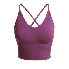 Made by Olivia shed its junior image and evolved into a more mature, contemporary brand. We cater to the life style: soft & delicate, boho chic, elegant & classic. We strive to provide quality fashion outfit that is as unique as our customers and are dedicated to helping you find an outfit you LOVE. Made by Olivia Women's Seamless Padded Workout Sports Bra Cami Cropped Yoga Tank Top with Adjustable Straps Plum SM - IBRW001 Size Information (Inches): SM (Small/Medium): Chest: 32-34/ Length: 5.75 LX (Large/X-Large): Chest: 35-37/ Length: 5.75 Size: S-M.  Color: Purple.  Gender: female.  Age Group: adult. Yoga Tank Top, Workout Tops For Women, Yoga Tank, Yoga Tank Tops, Womens Activewear, Fashion Outfit, Quality Fashion, Active Wear For Women, Workout Tops