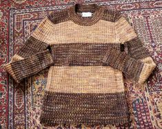 "Vintage 70s 80s Pandora Space Dye Brown Sweater, size small. In excellent vintage condition! Shoulders: 14.5\" Pits: 17\" Length: 23.25\" Shoulder to wrist: 24.5\"" Pullover Sweater Women, Brown Sweater, Women Pullover, Vintage 70s, Pullover Sweaters, Sweater Outfits, Favorite Outfit, Dye, Bathing Beauties