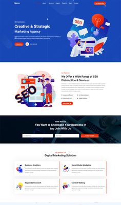 the landing page for digital marketing