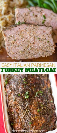 meatloaf in a casserole dish with green onions and parmesan cheese