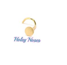 Holey Noses - Where quality counts we are the ones to trust!! *18ct Gold (Solid Gold, not filled or plated in any way)  *Hand made to your specification by selecting your tail shape from the drop down box and your gauge size. *All nose studs are 6mm in length (from bottom of setting to bend) unless you require any other length, (this is your responsibility to notify us). *Nose stud is enlarged to show detail and in no way depicts the actual size you will be receiving, this price is for 1 nose st Hypoallergenic 14k Gold Round Nose Rings, Minimalist Yellow Gold Round Nose Studs, Internally Threaded Round Yellow Gold Nose Studs, Internally Threaded Yellow Gold Nose Studs, Hypoallergenic Yellow Gold Round Nose Rings, Hypoallergenic Yellow Gold Nose Rings, Ring Nose Pin, Stud Nose Ring, Nose Studs