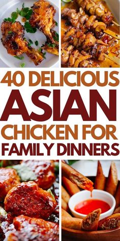 Gather the family for a feast with 40 Asian Recipes with Chicken! From classic favorites to new twists, there's something to please every palate.  fried chicken | chicken fajitas | chicken stir fry | chicken marinade | chicken recipes for dinner Asian Chicken Dishes, Asian Recipes With Chicken, Fajitas Chicken, Marinade Chicken, Asian Soups, Chicken Recipes For Dinner, Asian Chicken Recipes