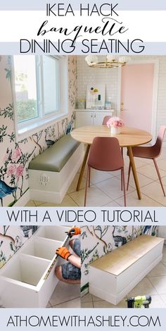 the instructions for how to use ikea hacks in dining room and living room