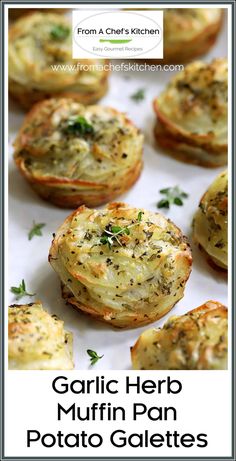 garlic herb muffins with potatoes and parsley