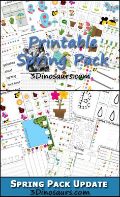 the printable spring pack is shown here