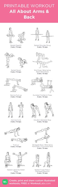 the printable workout guide for adults and children with instructions on how to do it