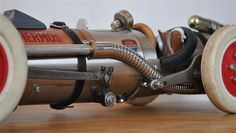 a close up of a toy motorcycle on a table