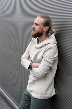 Black ficus spesialise on natiral linen clothing, stylish and comfy apparels, that makes man feel atractive and sexy. . . #menslinenhoodie #summersweatshirt #giftclothes  #linenshirt #shirtformen #whiteshirt #beachshirt #linenstyle #yogaclothes #ethicalfashion #ecofriendlybrand #giftforhim #menshoodie #linensweatshirt #whitehood #linenhoodedtshirt Linen Hoodie, Womens Linen Clothes, New Clothing Trends, Men Fashion 2020, Summer Hoodie, Stylish Shirts Men, Summer Sweatshirt, Shirt Linen, Dress Suits For Men