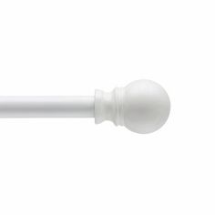 a white curtain rod on a white background