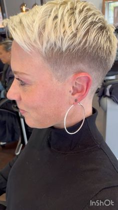 BK | Fresh trim coming soon… 😉 Cut by @biljana_ziga_hair_stylist #hairvideos #hairstyling #sideshave #veryshorthair #pixies #pixiehaircut... | Instagram Mullet Haircut, Shaved Sides, Pixie Haircuts, Short Pixie, Fresh Cut, Pixie Hairstyles, Pixie Haircut