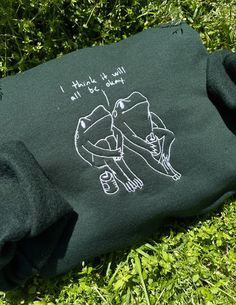 Kindly feel free to contact us at any time about any questions you might have!! SIZES ARE UNISEX -I'd suggest your usual size for a more fitted look, or sizing up for a more relaxed fit. *WARNING: these sweatshirts are extra comfy when oversized* Frog Embroidered Self Care Retro Sweatshirt, Mental Health Crewneck, I think it will all be okay, Cozy sweater, Funny Gift, Gag Gift * 50% cotton, 50% polyester * Pre-shrunk * Classic fit with no center crease * 1x1 athletic rib knit collar with spandex * Air-jet spun yarn with a soft feel and reduced pilling * Double-needle stitched collar, shoulders, armholes, cuffs, and hem * Gildan 18000 Unisex Heavyblend Sweatshirt Cricut Crewneck, Funny Sweater, Frog Clothes, Embroidery Inspiration Clothing Sweatshirts & Hoodies, Cool Sweatshirts, Sweatshirt Embroidery, Embroidered Frog, Embroidered Crew Neck Sweatshirt For Streetwear, Streetwear Crew Neck Sweatshirt With Funny Print