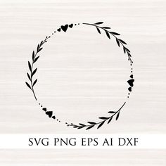 Handdrawn Wreath, Branch Frame, Ivy Wreath, Svg Wreath, Engagement Ornament, Laser Paper, Wreath Svg, Wreath Drawing, Leaf Border