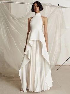 Summer Pleated Dress With Asymmetrical Skirt, Halter Evening Dress, Tule Rok, Robes Glamour, Solace London, 파티 드레스, Halter Gown, Pleated Long Skirt, Top Skirt Set