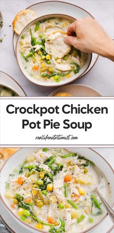 Warm up with this chicken pot pie soup crockpot recipe, perfect for cozy nights! This easy, healthy slow cooker chicken pot pie soup is rich, creamy, and delicious with biscuits. Enjoy the best chicken pot pie soup, a classic comfort meal that’s warm and satisfying.