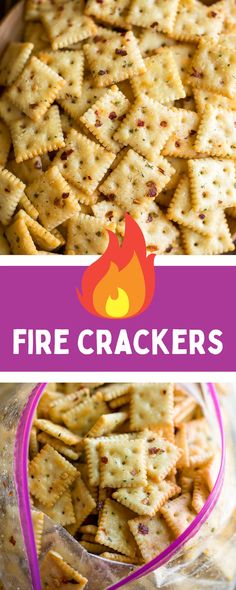 spicy fire crackers photo collage Alabama Fire Crackers Recipe, Crackers Seasoned, Fire Crackers Recipe, Dill Seasoning, Savory Lunch, Spicy Crackers, Seasoned Crackers, Spicy Ranch, Fire Crackers