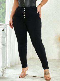 Clean Body, Pocket Detail, Stretch Fabric, High Waist, High Waisted, Plus Size