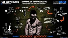 the full body routine is shown in this graphic style, with instructions on how to use it