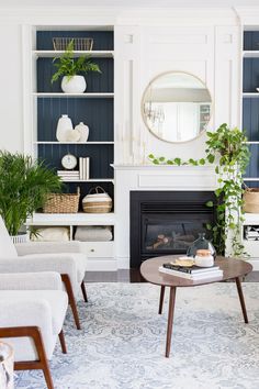 the living room is clean and ready for guests to use it as a focal point