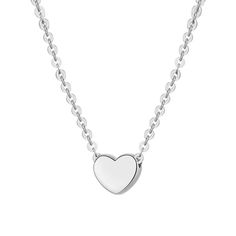 This delicate piece captures the essence of affection in its purest form.Crafted with meticulous attention to detail, this necklace features a dainty heart-shaped pendant, expertly crafted from high-quality sterling silver. The smooth, polished surface reflects light, adding a touch of radiance to your every movement.Width: 6 mmHeight: 5 mmMaterial: 925 SilverPlating Color: SilverLength: 400+50 mm White Gold Heart Necklace With Adjustable Chain, Sterling Silver Heart-shaped Necklace With Heart Beads, Sterling Silver Heart Cut Necklace With Heart Beads, Minimalist Heart Necklace With Round Pendant, Silver Heart Necklace With Round Pendant And Clavicle Chain, Sterling Silver Heart Pendant Necklace With Heart Beads, White Gold Necklaces With Heart Pendant And Heart Beads, Delicate Silver Heart Necklace With Adjustable Chain, Classic White Necklace With Heart Charm