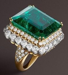 Gold Plated Solitaire Ring Womens 925 Sterling Silver Green Emerald Jewelry Harry Winston Ring, Harry Winston Jewelry, Harry Winston, Silver Shop, Emerald Jewelry, Van Cleef, High Jewelry, Emerald Ring, Jewelry Inspiration