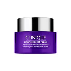 What it is: A wrinkle-fighting eye cream engineered to fortify and visibly smooth delicate eye-area skin.Skin Type: Normal, Dry, Combination, and Oily Skincare Concerns: Fine Lines and Wrinkles, Dark Circles, PuffinessHighlighted Ingredients:- CL1870 Peptide Complex: Fights the look of wrinkles by boosting natural collagen.- Sigesbeckia orientalis extract: Helps skin maintain its natural-looking density.- Hyaluronic acid: Helps restore suppleness and visibly smooth fine, dry lines.Ingredient Cal Eye Cream Clinique, Clinique Smart Clinical, Mini Mascara, Oily Skincare, Clinique Smart, Natural Collagen, Under Eye Puffiness, Anti Aging Eye Cream, Best Eye Cream