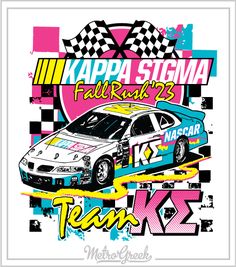 a racing car with the words karpa stigma and team k2 on it