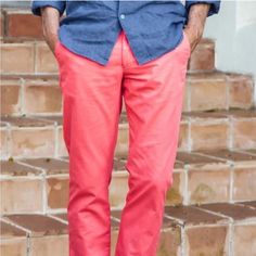 Les Canebiers Chino Pants Raspberry Size Xl New 4-way Stretch Cotton Chinos With Tapered Leg, Cotton Chinos With 4-way Stretch And Tapered Leg, Casual Chinos With 4-way Stretch And Pockets, Casual Chinos With Pockets And 4-way Stretch, Pink Chinos, Straight Leg Khakis, Disco Costume, Slim Fit Dress Pants, Ermenegildo Zegna Men