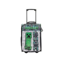 They'll love carrying their own bag through th airport or hotel with this Minecraft Youth 18" Carry-On Pilot Case. FEATURES Inline wheels Interior side zipper pocket Exterior zipper pocket Handle length: 12"DETAILS Polyester Polyester lining Zipper closure Spot clean only Imported Model no. LRY5A3LMNCSIZING Exterior dimensions: 18" x 11.75" x 7.75" Interior dimensions: 17" x 11.75" x 7.75" Product weight: 2.5 lbs. Size: 18 CARRYON. Color: Multi None. Gender: unisex. Age Group: adult. Green Rectangular Luggage With Zipper Closure, Rectangular Travel Bag With Ykk Zipper, Green Luggage With Zipper Closure For Travel, Green Travel Luggage With Zipper Closure, Accessories Guide, Interior Dimensions, Side Zipper, Zipper Pocket, Carry On