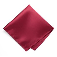 Pair this pocket square with a matching crimson red tie or use it to offset one of your favorite patterns. It's made from a heavyweight woven material with slight ribbing. We recommend this shade for a dark red color. Product Features • Measures approximately 9" by 9" • One sided with finished edges• Color is crimson red • Made from 100% Polyester • Satin finish, not too shiny, not too dull • One sided • Imported Elegant Red Formal Handkerchiefs, Elegant Red Suit And Tie Accessories With Pocket Square, Red Wedding Suit And Tie Accessories With Pocket Square, Red Wedding Pocket Square, Classic Rectangular Pocket Square For Formal Occasions, Classic Red Suit Accessories With Pocket Square, Classic Rectangular Pocket Square For Formal Events, Elegant Red Pocket Square For Gift, Classic Red Suit And Tie Accessories With Pocket Square