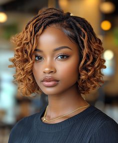 Burnt Orange Ombre on Short Locs Styles You Need This Fall Ombre Locs Black Women, Short Locs Styles, Short Fall Hairstyles, Black Women With Locs, Women With Locs, Loc Nation, Hair Colors For Black Women, Colors For Black Women, Cornrow Styles